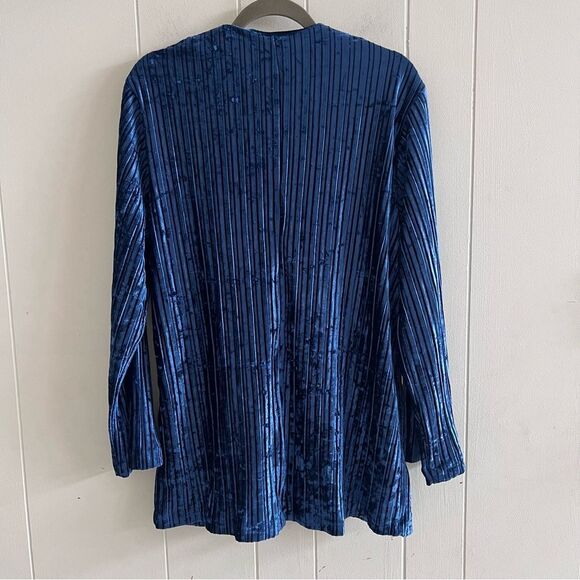 MONKI Velvet Blue Blazer Jacket - Picture 4 of 9